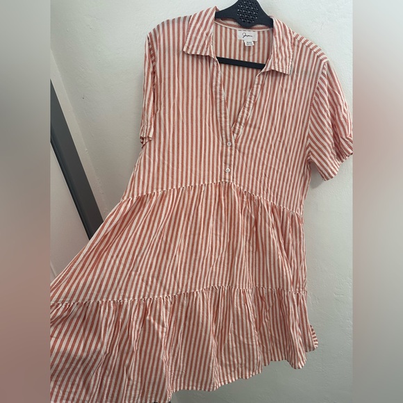 Japna Bella Maxi Dress in a rust and white striped pattern, XL - Picture 6 of 10